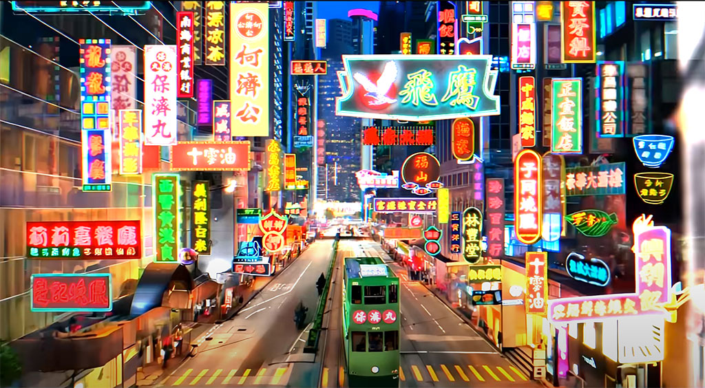 香港の街並みと飛鷹活絡油のイメージ